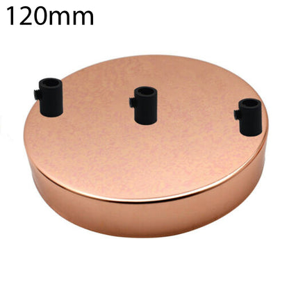 120mm  3-outlet metal ceiling rose for UK homes