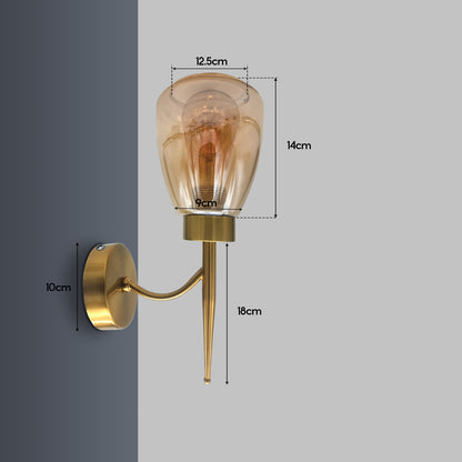  wall lamp Copper Plate E27 Base Indoor Wall sconce - Size