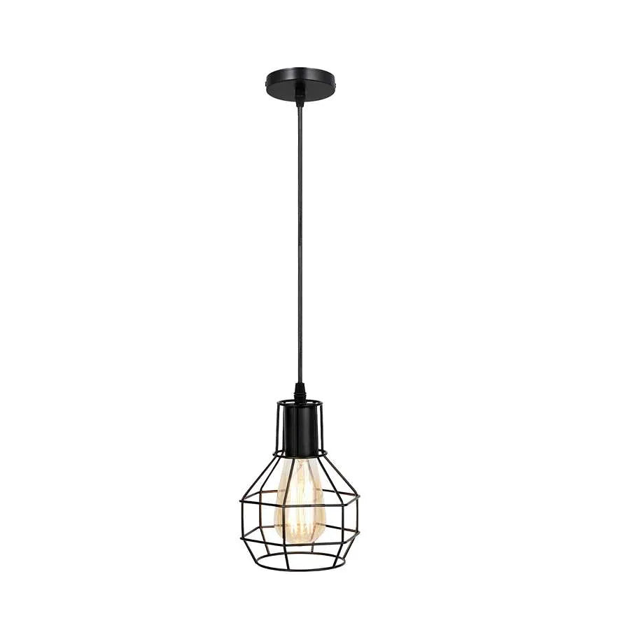 Wire Cage Ceiling Pendant Black Cluster Light Fitting