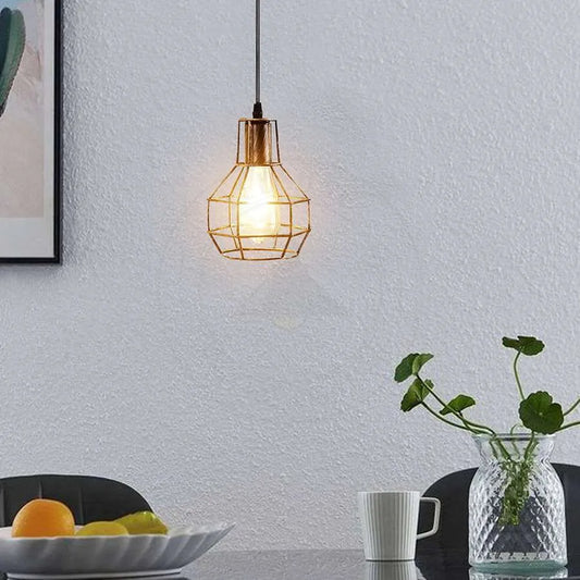 Wire Cage Ceiling Pendant Black Cluster Light Fitting