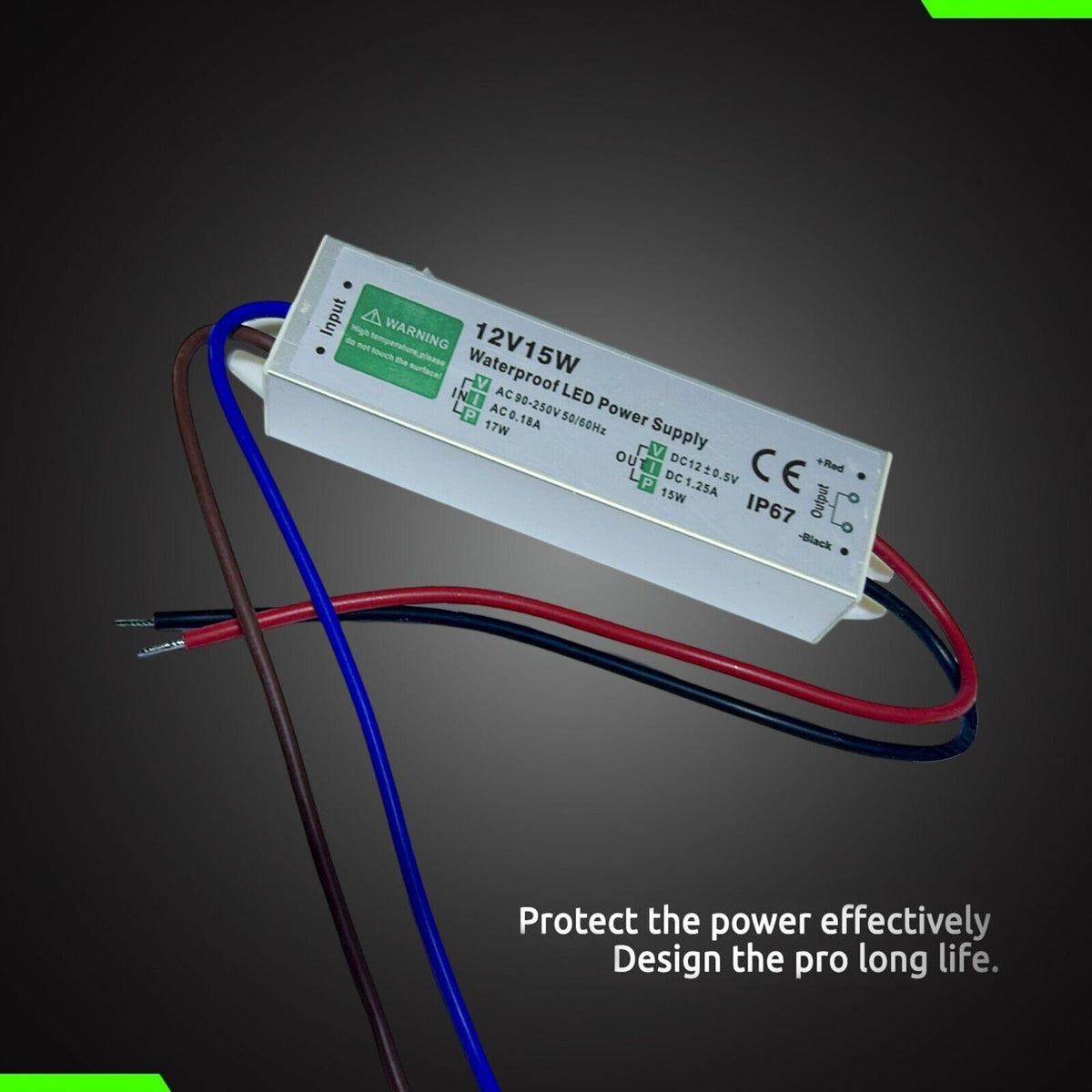 DC12V IP67 Waterproof LED Power Supply 10W-350W~4056