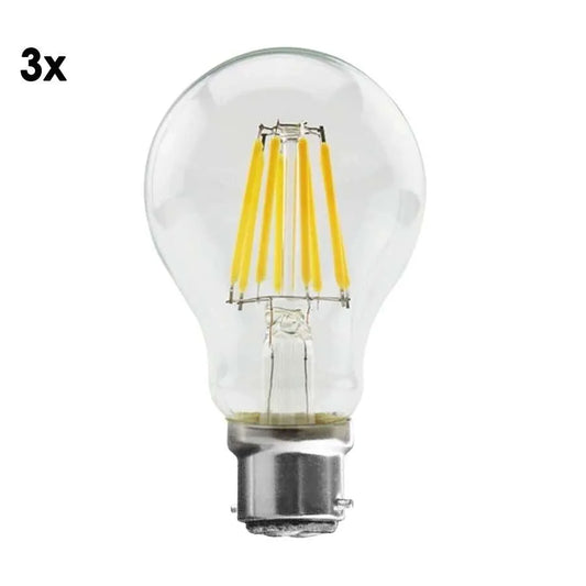 Vintage Industrial LED A60 B22 6W White Energy Amber Saving Bulbs