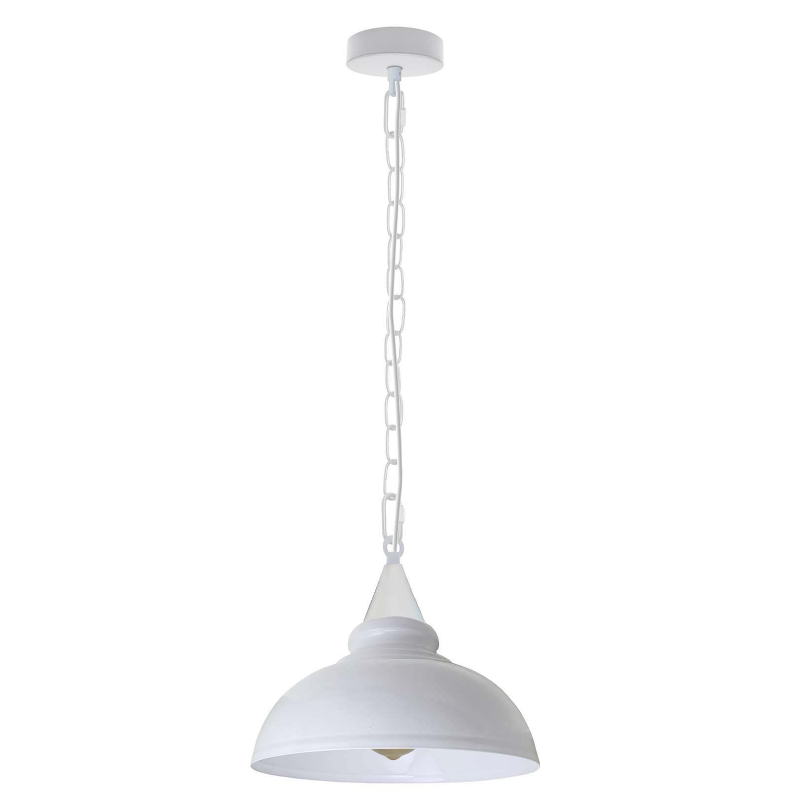 Vintage Metal Adjustable Chain Hanging Ceiling Pendant Light ~3792 - Vintagelite