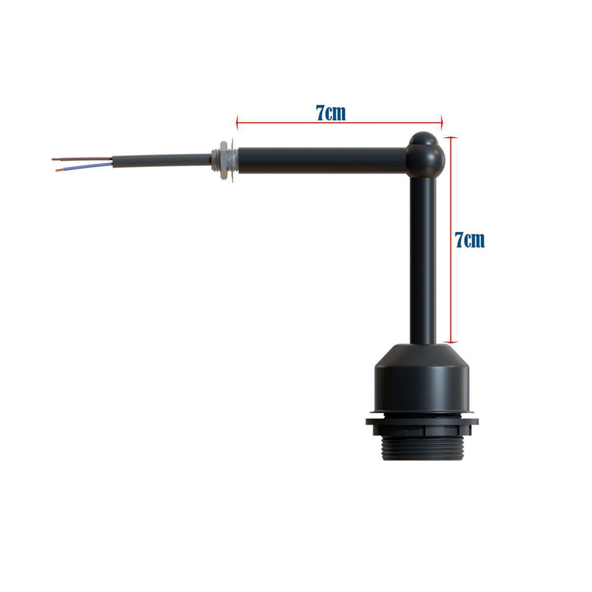 Black Metal Wall Light Arm 90 Degree Elbow Fitting~4058