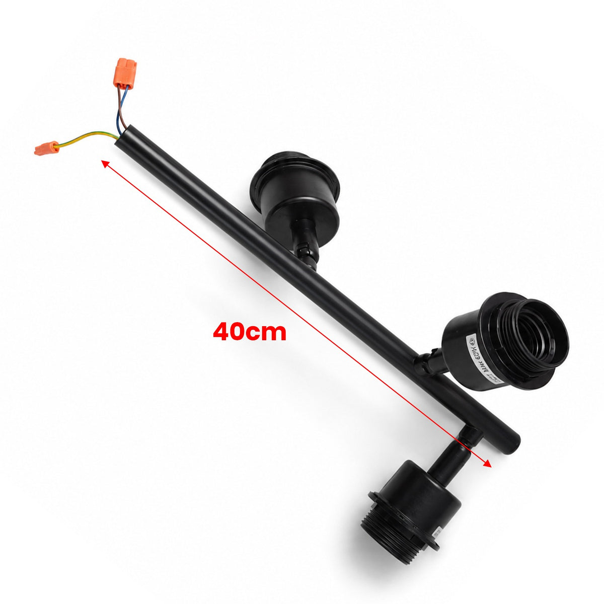 Iron Pipe 16mm x 400mm Internal Thread Floor Lamp Holder Stem Black White Vintage ~4043