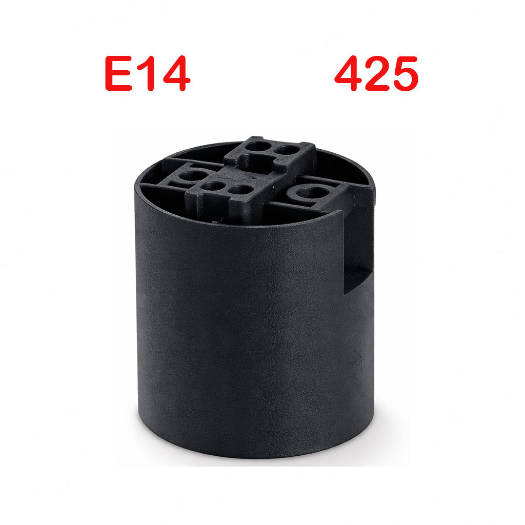 E14 SES Thermoplastic Lamp Holder – Black or White ~4069