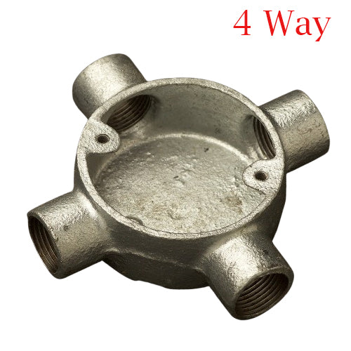 20mm 4 Way Metal Terminal Box Malleable Conduit Junction Box~4049