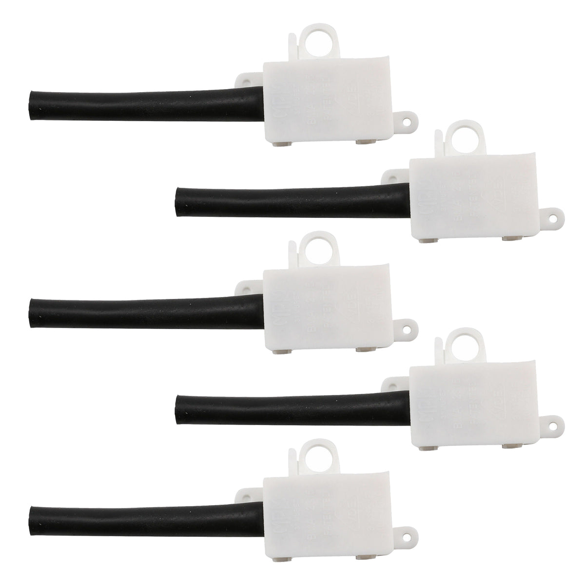 3-Terminal Junction Box with Tube White 10A 250V 5 or 10 Pack~4051