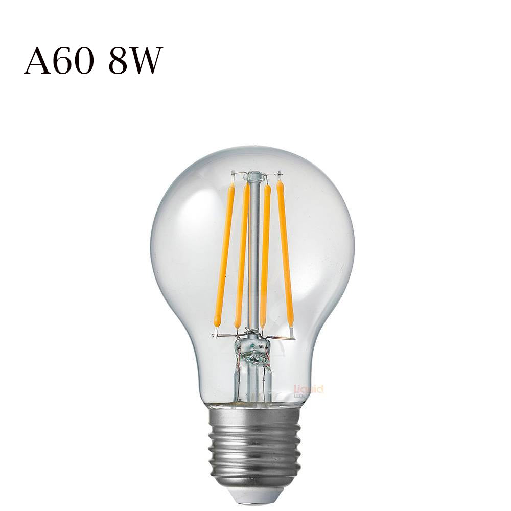 A60 E27 8W Amber LED Filament Bulb Vintage Edison Style~4070
