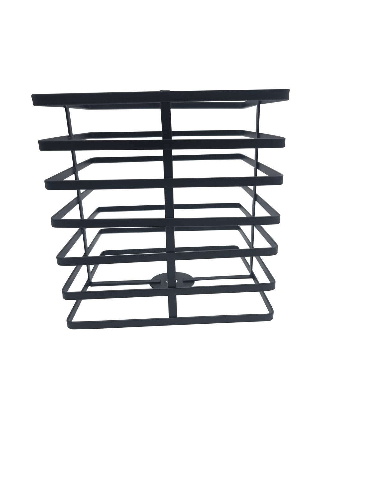 Industrial Wire Cage Lamp Shade Matte Black 15cm x 16cm Metal Open Cube Vintage ~4038