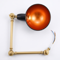150mm Angled Mug Wall Light – Black with Gold Inner ~4069