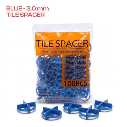100 Pack Reusable Tile Spacers for Floor & Wall Tiling~4072