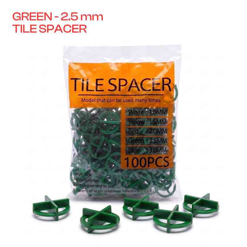 100 Pack Reusable Tile Spacers for Floor & Wall Tiling~4072