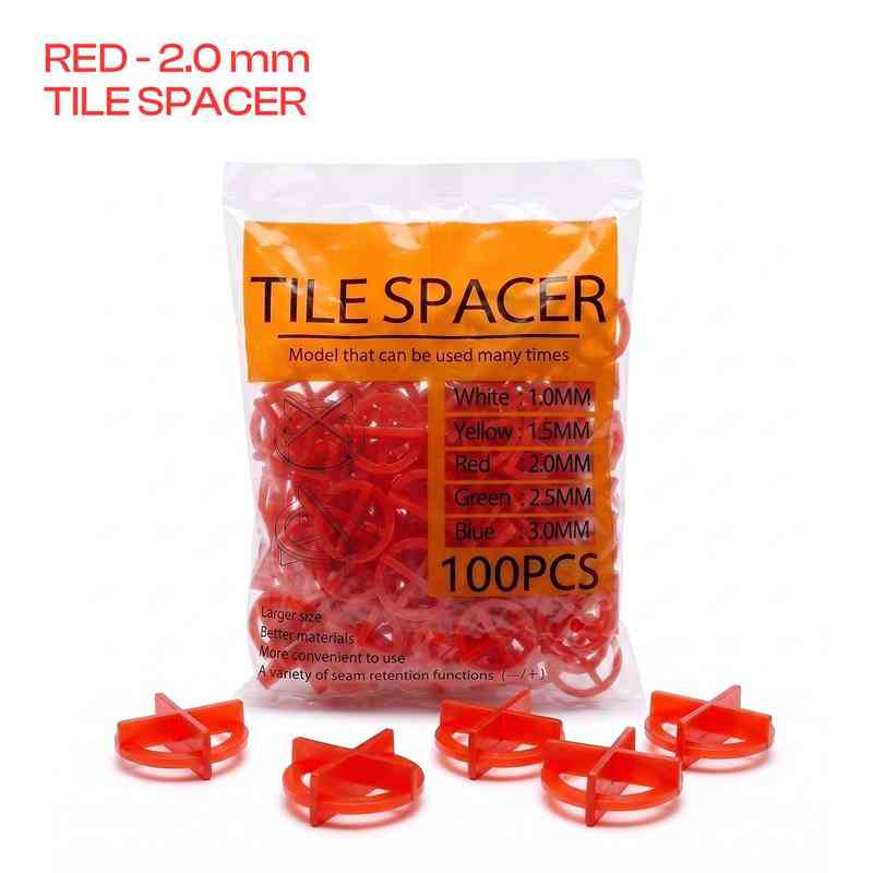 100 Pack Reusable Tile Spacers for Floor & Wall Tiling~4072