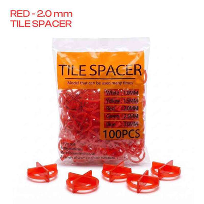 100 Pack Reusable Tile Spacers for Floor & Wall Tiling~4072