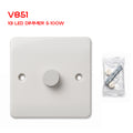 White Electrical Switches – LED Dimmer & Fan Isolator~4084