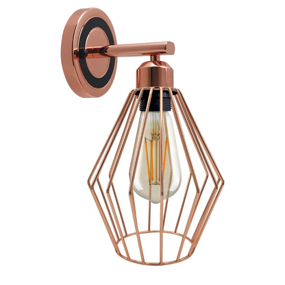 Bedroom Wall Lights Fitting Rose Gold Fixture ~ 3518