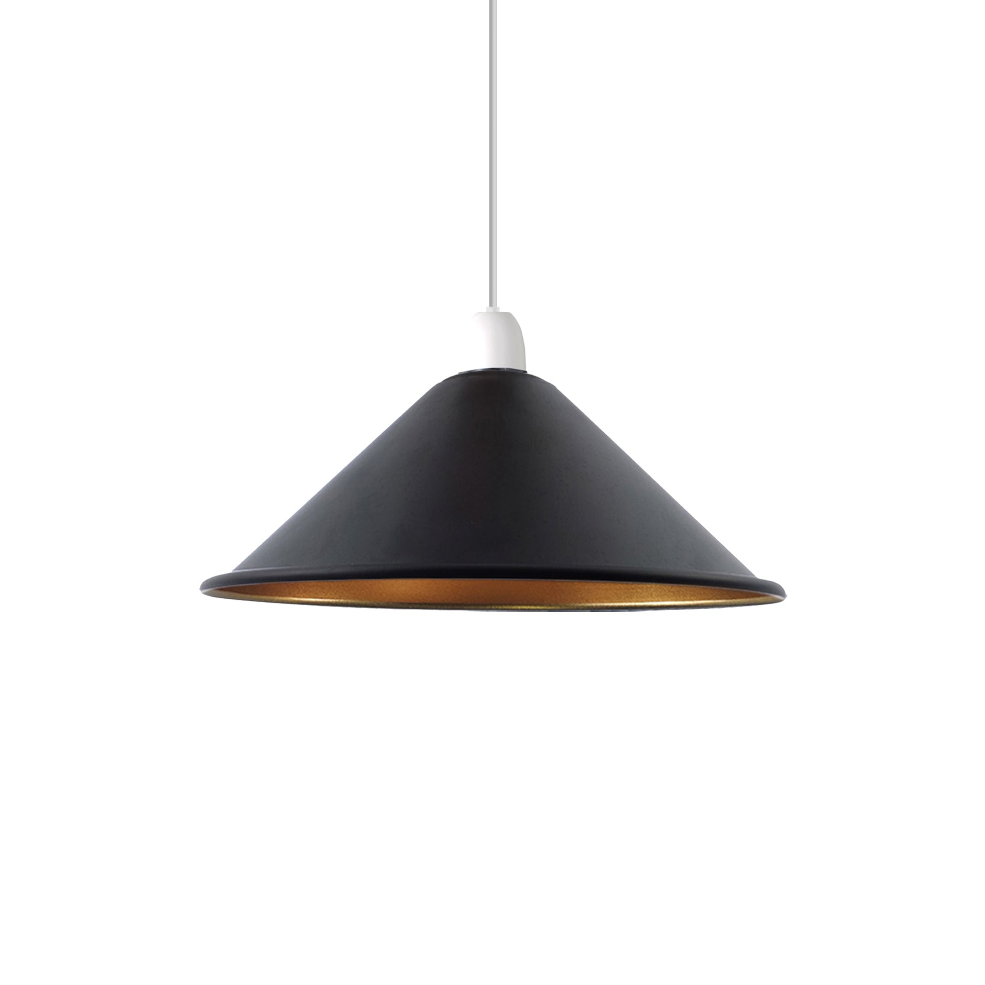 Contemporary Gold Inner with Black Outer Painted Easy-Fit Lamp Shade