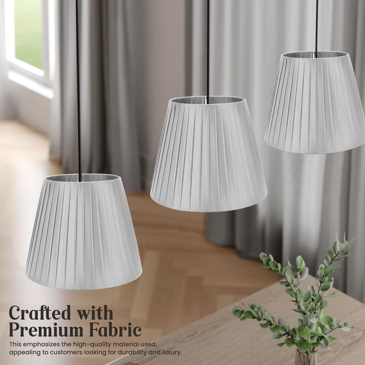Modern Fabric Coolie Shape Ceiling  Lampshade ~ 3724 - Vintagelite
