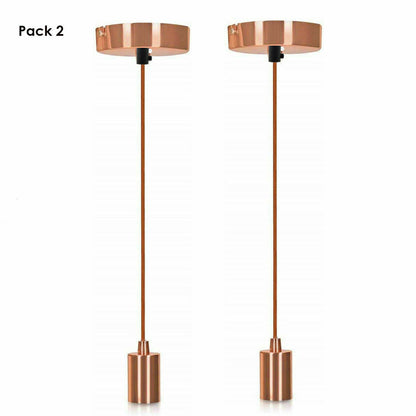 2-pack pendant lamp holder fabric flex ceiling rose