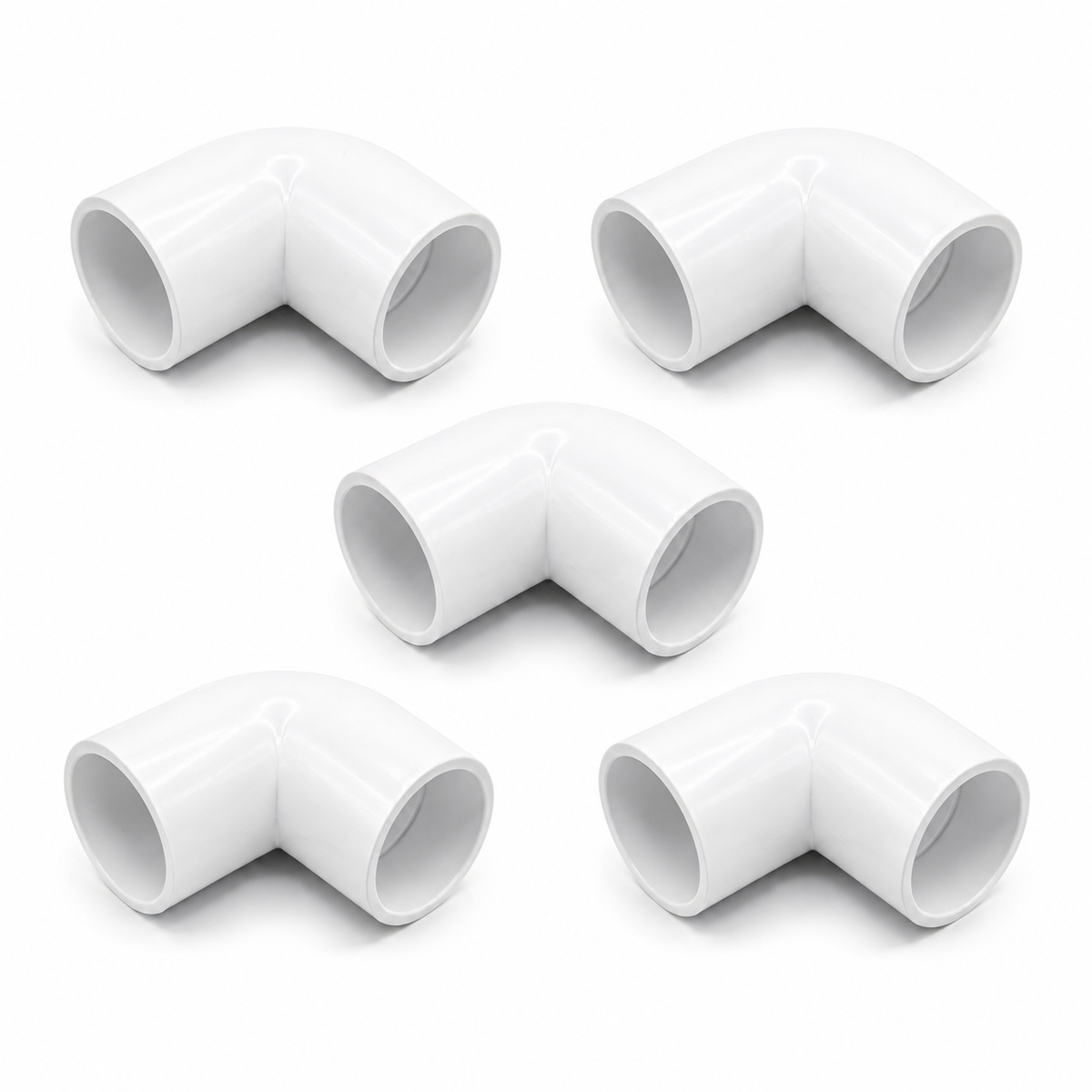 90° Elbow PVC Pipe Fitting White Connector ~ 4096