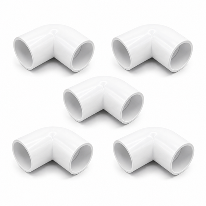 90° Elbow PVC Pipe Fitting White Connector ~ 4096