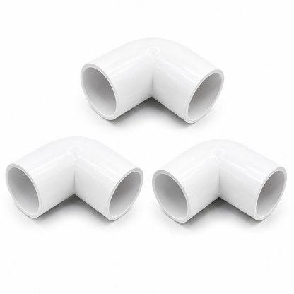 90° Elbow PVC Pipe Fitting White Connector ~ 4096