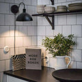 Black Dome Shape Metal Swan neck Wall Lights ~3798 - Vintagelite