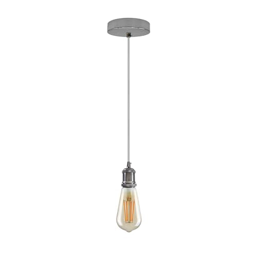 Vintage E27 Pendant Light 1m Braided Cable ~ 4049