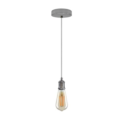 Vintage E27 Pendant Light 1m Braided Cable ~ 4049