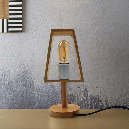 Vintage Table Light Modern Industrial Wooden Floor Lamp Living Room Lighting - Application Image 1