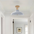 Industrial Vintage Retro Flush Mount Shade Ceiling Light E27 UK