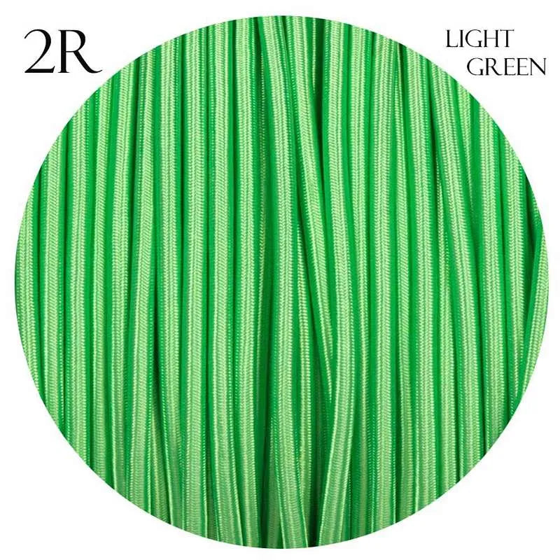 Fabric 2 Core Round Italian Braided Cable 0.75mm