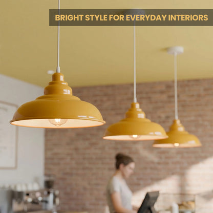 Vintage Retro Metal Shade Pendant Light E27 Base ~3972