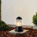 Modern Garden Gate Light with Glass Shade, Ceramic E27 Lamp Holder, and Stylish Lampshade -Application Image 