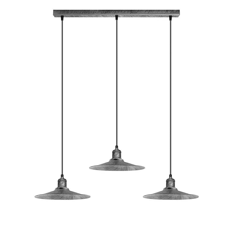 3 way metal shade hanging lamp 