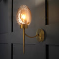 Modern Wall Light with Amber Glass Lampshade & Copper Plate for  Living Rooms, Bedside Reading&Bars - Application Image 