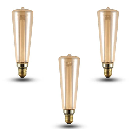 Vintage E27 Edison Screw Light Bulbs 3W Filament Bulb Warm White 2000K Amber Glass~3149