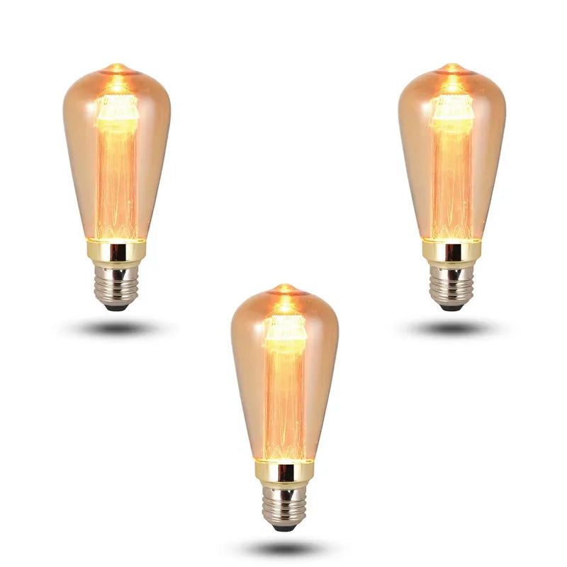 3W Non Dimmable E27 Vintage LED Edison Light Bulb - Warm White