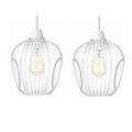2Pack Glass Lamp Shade E27 Easy Fit Ceiling Pendant~4111