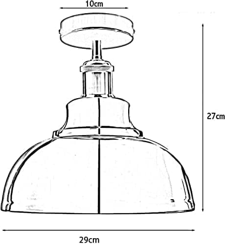 Industrial Modern Semi Flush Mount Ceiling Light~4064