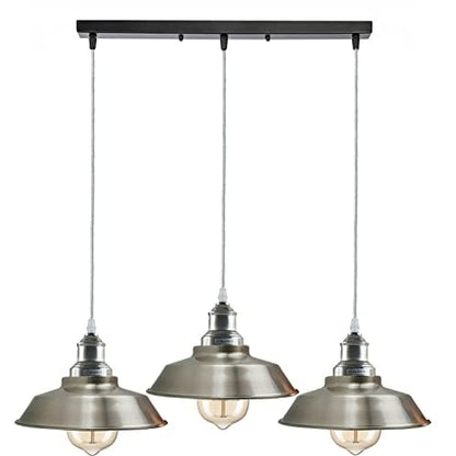 Satin Nickel Modern 3 Way Multi Outlet Ceiling Pendant Lights~1787 - Vintagelite