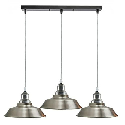 Satin Nickel Modern 3 Way Multi Outlet Ceiling Pendant Lights~1787 - Vintagelite