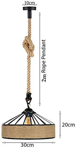 vintage hemp rope hanging lamp