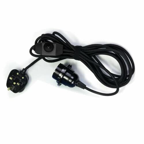 2m Plug in Pendant Light Fabric Cable  E27 Socket~4101