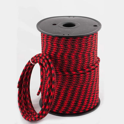 Vintage Red And Black Fabric 3 Core Round Electric Cable 0.75mm