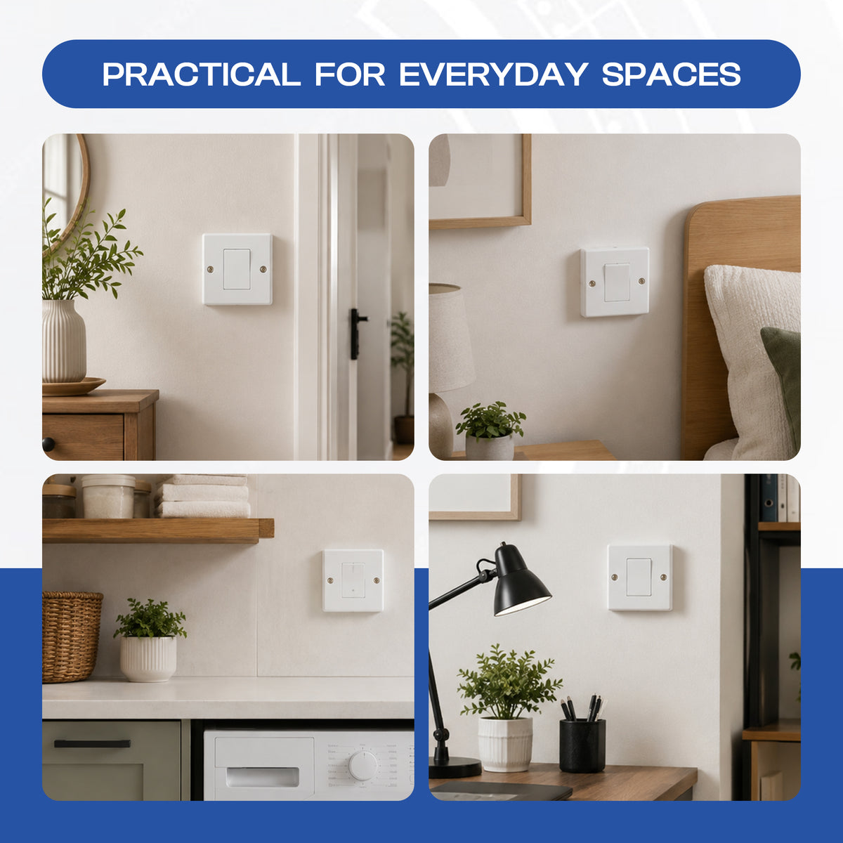 White Pattress Box 1 or 2 Gang Surface Mount Back Box~4070