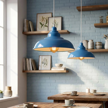 Vintage Retro Metal Shade Pendant Light E27 Base ~3972