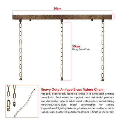 3 Outlet Ceiling Rose Pendant Lighting Fixture 50cm x 6cm Metal Fitting ~1195 - Vintagelite