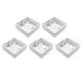 5 x 1 Gang Surface Pattress Box 86 x 86 x 35mm – White PVC Back Box~4215